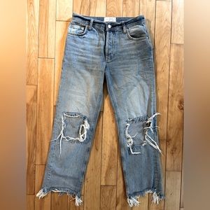 Free People ripped jeans mid rise